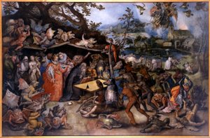聖アンソニーアボットの誘惑 作： Jan Brueghel the Elder