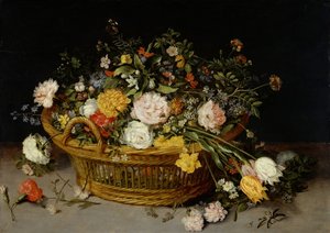 花のバスケット、おそらく1620年代。