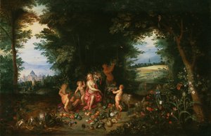 セレスのある風景（地球の寓意） 作： Jan Brueghel the Younger