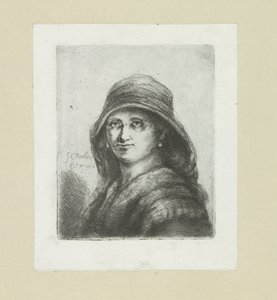 Jonge vrouw がフードをかぶる The Compleat Work of Etchings by John Chalon / Oeuvre Complette des Eaux Fortes par Jean Chalon (シリーズ名) 作： Jan Chalon