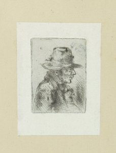 男はhoge hoedを置き、naar rechts The Compleat Work of Etchings by John Chalon / Oeuvre Complette des Eaux Fortes par Jean Chalon (シリーズ名) 作： Jan Chalon
