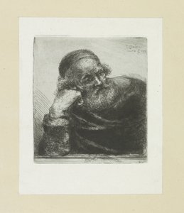 右腕に寄りかかる老人 The Compleat Work of Etchings by John Chalon / Oeuvre Complette des Eaux Fortes par Jean Chalon (シリーズ名)