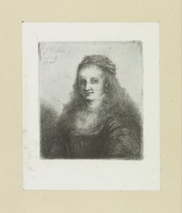 彼女の髪に真珠のネックレスを持つ女性 The Compleat Work of Etchings by John Chalon / Oeuvre Complette des Eaux Fortes par Jean Chalon (シリーズ名) 作： Jan Chalon