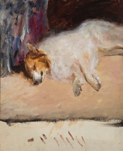 「ゴリツィン公爵の肖像」のための眠る犬の習作 作： ヤン・シアグリンスキー