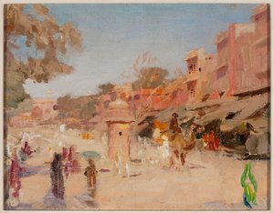 ジャイプールの通り。インド旅行より 作： ヤン・シアグリンスキー