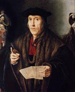 男の肖像、おそらくジョン・モア裁判官、トーマス・モア卿（1478-1535）の父 作： Jan Cornelisz Vermeyen