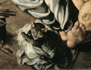 火の周りの聖家族、1532-33年（パネル）（77334の詳細） 作： Jan Cornelisz Vermeyen
