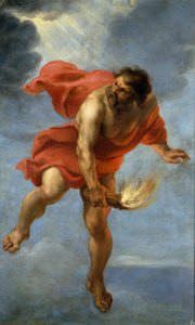火を運ぶプロメテウス、1637年 作： Jan Cossiers