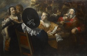 陽気な会社 The Five Senses 、17 世紀半ば.. 作： Jan Cossiers