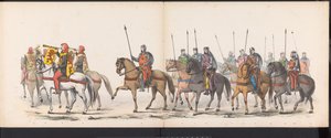 ライデン学生の仮面舞踏会、1865年（プレート1） 1865 年 6 月 6 日にライデン学生団のメンバーが開催した衣装を着た行進。 作： Jan Daniël Cornelis Carel Willem baron de Constant Rebecque