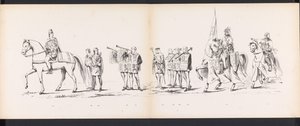 ライデン学生のマスカレード、1865年（プレート6） 1865 年 6 月 6 日にライデン学生団のメンバーが開催した衣装を着た行進。 作： Jan Daniël Cornelis Carel Willem baron de Constant Rebecque