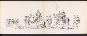ライデン学生のマスカレード、1865年（プレート7） 1865 年 6 月 6 日にライデン学生団のメンバーが開催した衣装を着た行進。 作： Jan Daniël Cornelis Carel Willem baron de Constant Rebecque