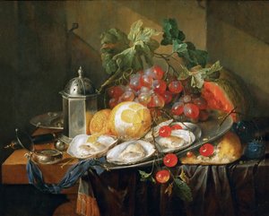バロック：朝食の静物画 by Heem, Jan Davidsz. de (1606-1684) 作： Jan Davidsz de Heem
