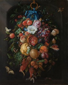 果物と花のフェストゥーン 果物と花のフェストゥーン 作： Jan Davidsz de Heem