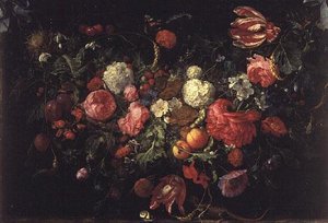 花と果実の静物画 作： Jan Davidsz de Heem