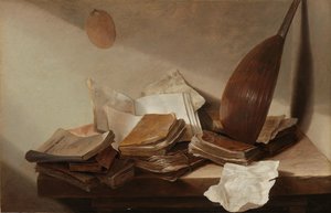 本のある静物 作： Jan Davidsz de Heem