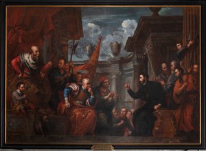 日本の天皇と争う聖フランシスコ・ザビエル 作： Jan Erasmus Quellinus