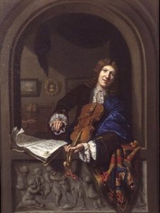 ヴァイオリンを弾く男の肖像 作： Jan Frans Douven