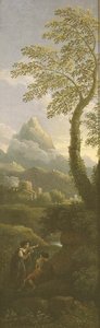 古典的な風景の中の人物 作： Jan Frans van Bloemen