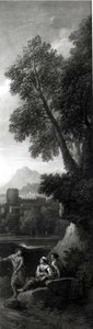 古典的な風景の中の人物 作： Jan Frans van Bloemen