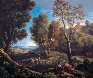 風景（油彩・キャンバス 作： Jan Frans van Bloemen