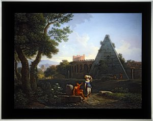 カプリチオ4点セット；（3）セスティウスのピラミッド（キャンバス） 作： Jan Frans van (1662 1749) Bloemen