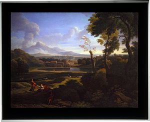 二つの風景、未定（キャンバス） 作： Jan Frans van (1662 1749) Bloemen