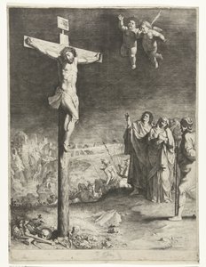悲しむマリアとヨハネと十字架上のキリスト 作： Jan Gerritsz. van Bronckhorst