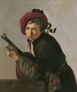 Theorboを演奏する若い男 作： Jan Gerritsz van Bronckhorst