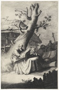 H. 木の下で読書するヒエロニムス 作： Jan Gillisz. van Vliet