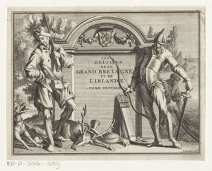 建築設定用のツイージャガー タイトル: James Beeverell、グレート ブリテンとアイルランドの喜び、第 7 巻、1707 年