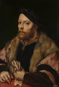 手袋をはめた男、1532年頃 作： Jan Gossaert