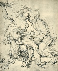 アダムとイブ、1520-1525、1943年。 作： Jan Gossaert