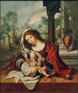 ベールを被ったマドンナ 作： Jan Gossaert