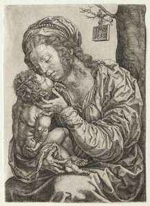 木の根元に座る聖母 作： Jan Gossaert
