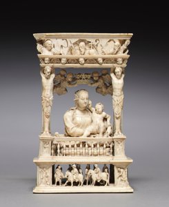建築フレームの聖母子像c。 1530-1540。 作： Jan Gossaert