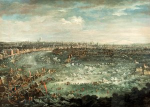 「1739年の大霜の間のテムズ川」