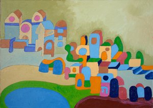 アーティストのコロニー、2010年（キャンバスに油彩） 作： Jan Groneberg