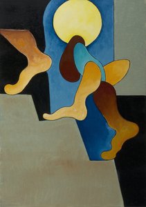 それらのステップが聞こえませんか、2008年（キャンバスに油彩） 作： Jan Groneberg