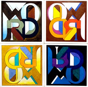 4つの言葉、無言、2007年（木に油彩） 作： Jan Groneberg