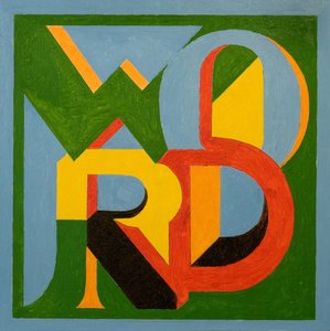 たったひとつの言葉、2006年（木に油彩） 作： Jan Groneberg