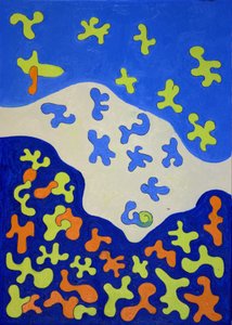 シャワーカーテン、2010年（キャンバスに油彩） 作： Jan Groneberg