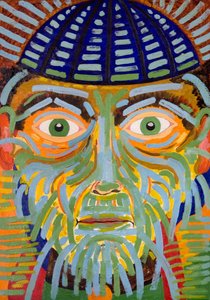 魔術師の視線、2005年（木に油彩） 作： Jan Groneberg