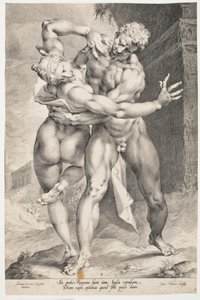 サビニの女性を誘拐するローマ人 作： Jan Harmensz. Muller