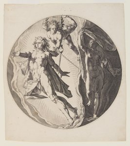 最初の日、プレート2、世界の創造より 作： Jan Harmensz. Muller