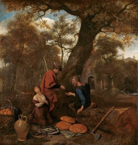 エリュシクトーンは娘のメストラを売る 作： Jan Havicksz. Steen