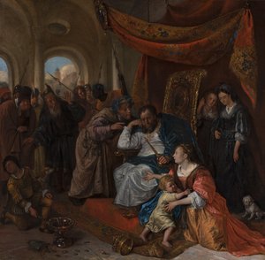 モーセとファラオの王冠、1670年頃 作： Jan Havicksz. Steen