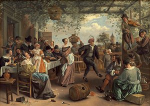 踊るカップル 作： Jan Havicksz. Steen