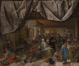 人の生活c。 1665年 作： Jan Havicksz. Steen