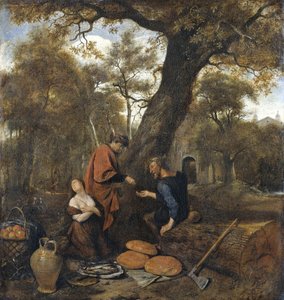 エリシトンは娘のメストラを売る1660 作： Jan Havickszoon Steen